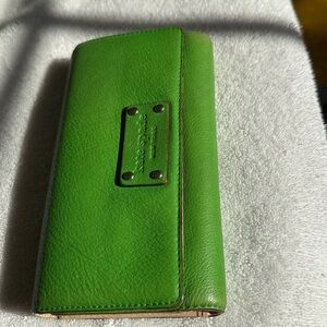 Kate Spade Vibrant Green Leather Clutch